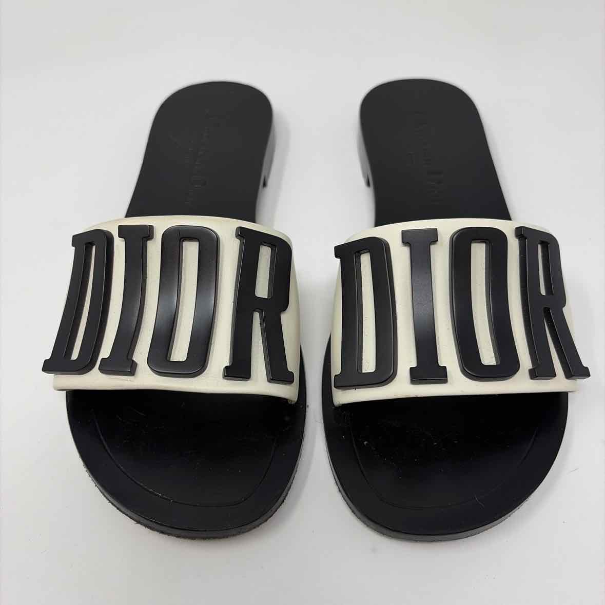 Pre-Owned Dior Black Leather Shoe Size 5.5 Designer Shoes
