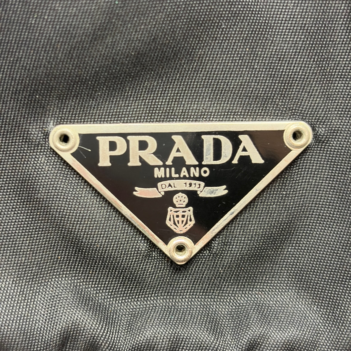 Pre-Owned Prada Black Nylon Designer Handbag