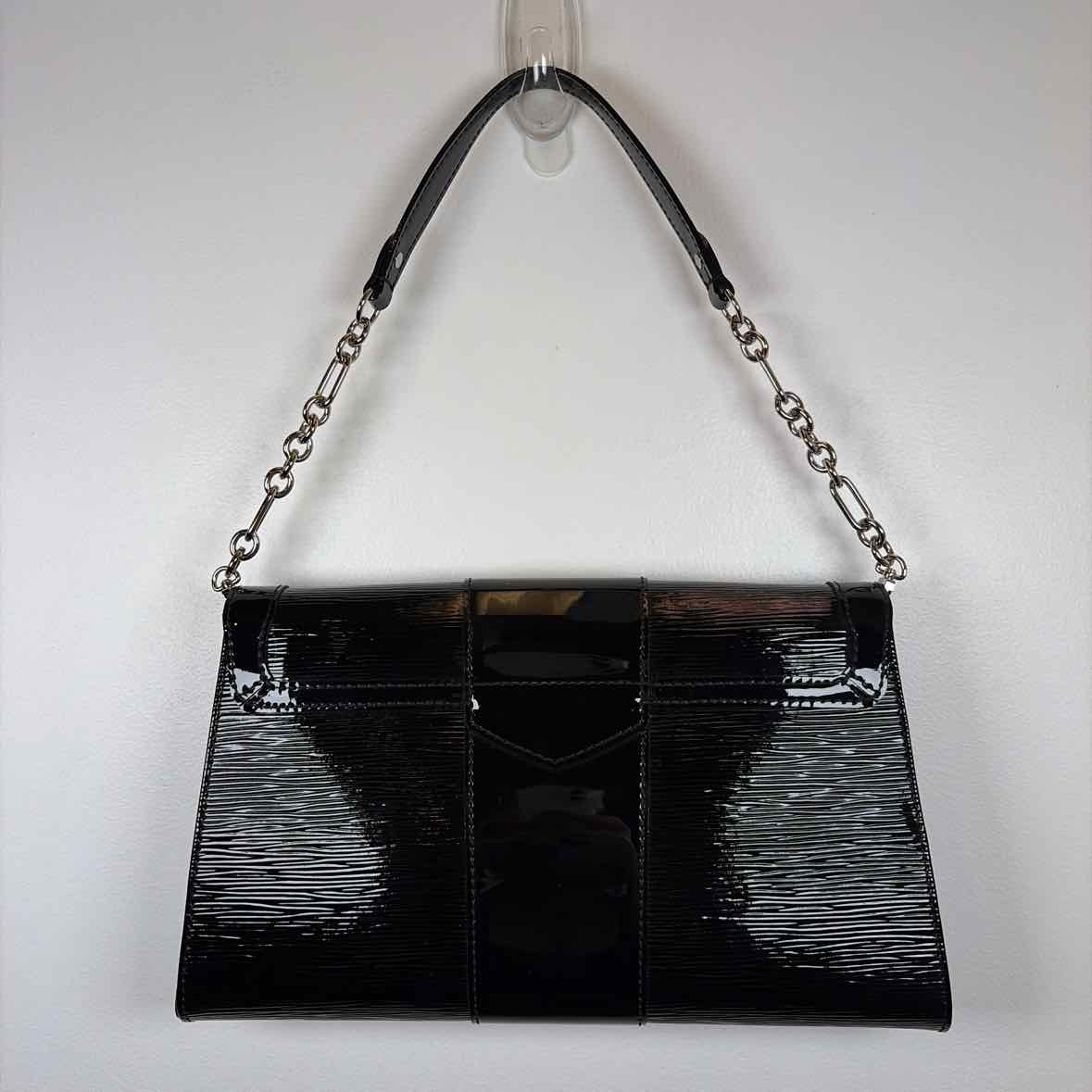 Pre-Owned Louis Vuitton Black Patent Designer Handbag