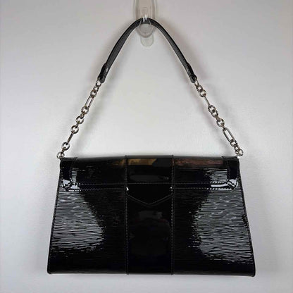 Pre-Owned Louis Vuitton Black Patent Designer Handbag