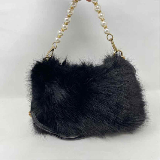 Boutique Black Faux Fur Handbag