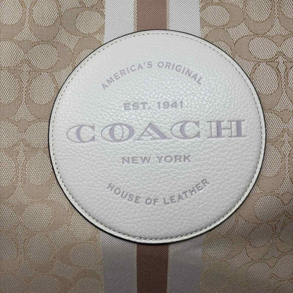 Pre-Owned Coach Cream Fabric Handbag