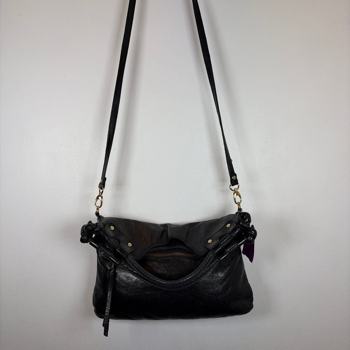 Pre-Owned Pietro Alessandro Black Leather Handbag