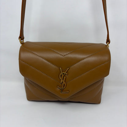 Pre-Owned Saint Laurent Cognac Leather Designer Handbag