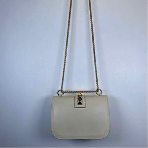Pre-Owned Valentino Cream Leather Designer Handbag