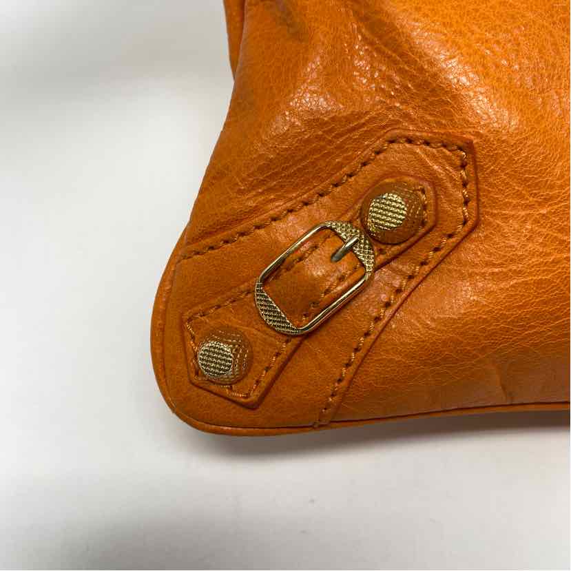 Pre-Owned Balenciaga Orange Leather Designer Handbag
