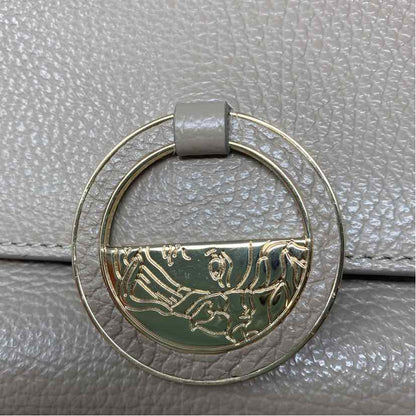 Pre-Owned Versace Collection Taupe Leather Handbag