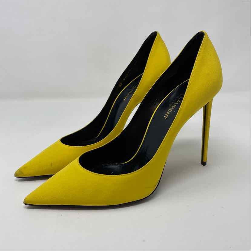 Pre-Owned Saint Laurent Yellow Fabric Shoe Size 9.5 Designer Shoes