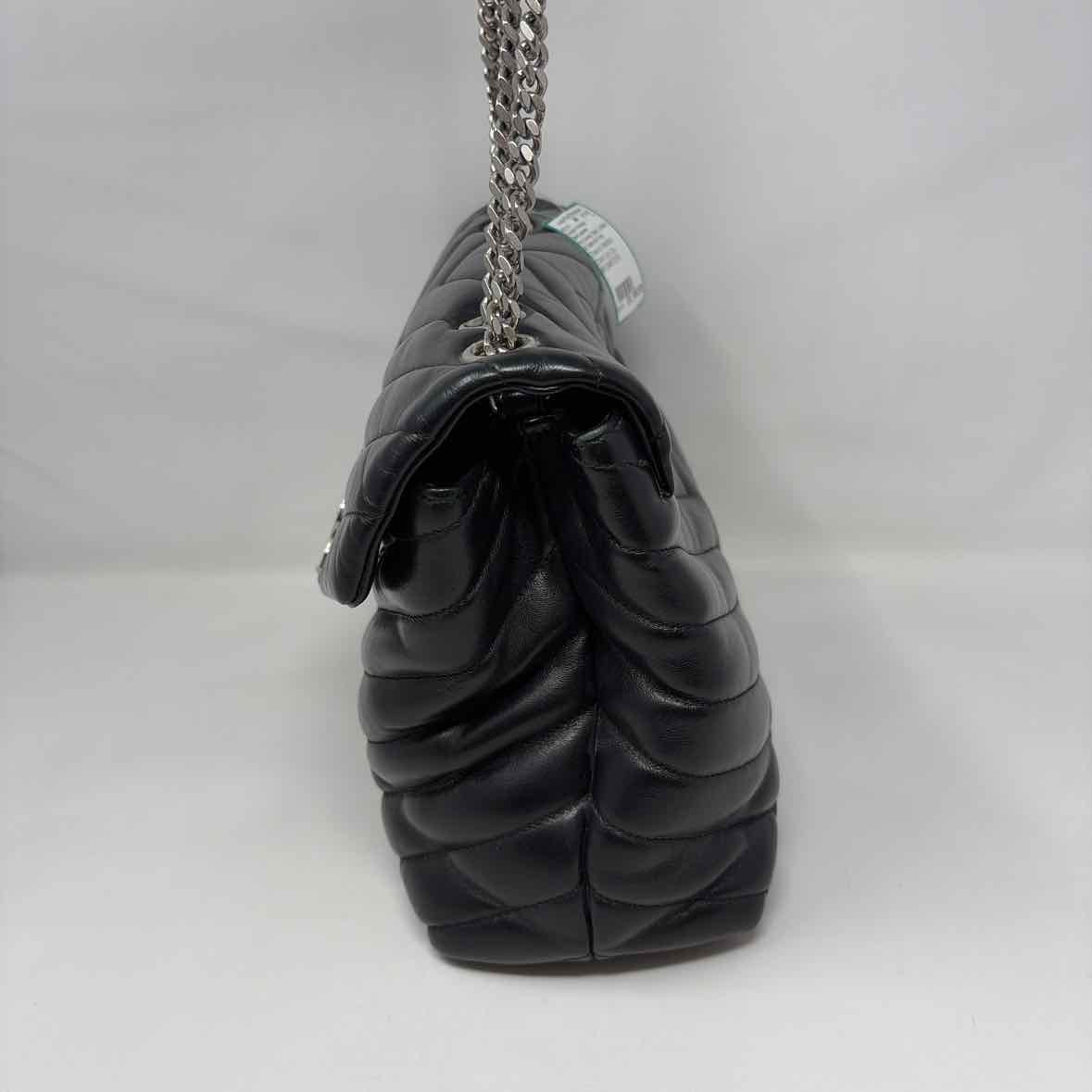 Pre-Owned Saint Laurent Black Leather Designer Handbag