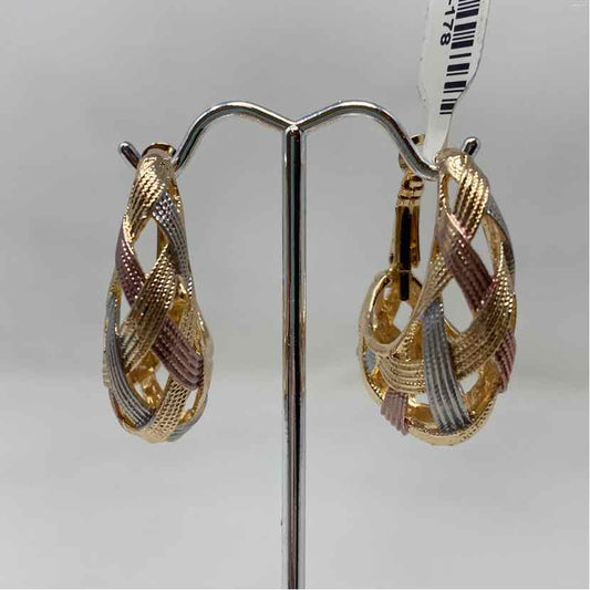 Tri Metal Metal Earrings