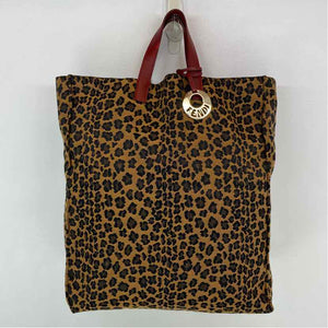 Pre-Owned Fendi Cheetah Canvas Designer Handbag