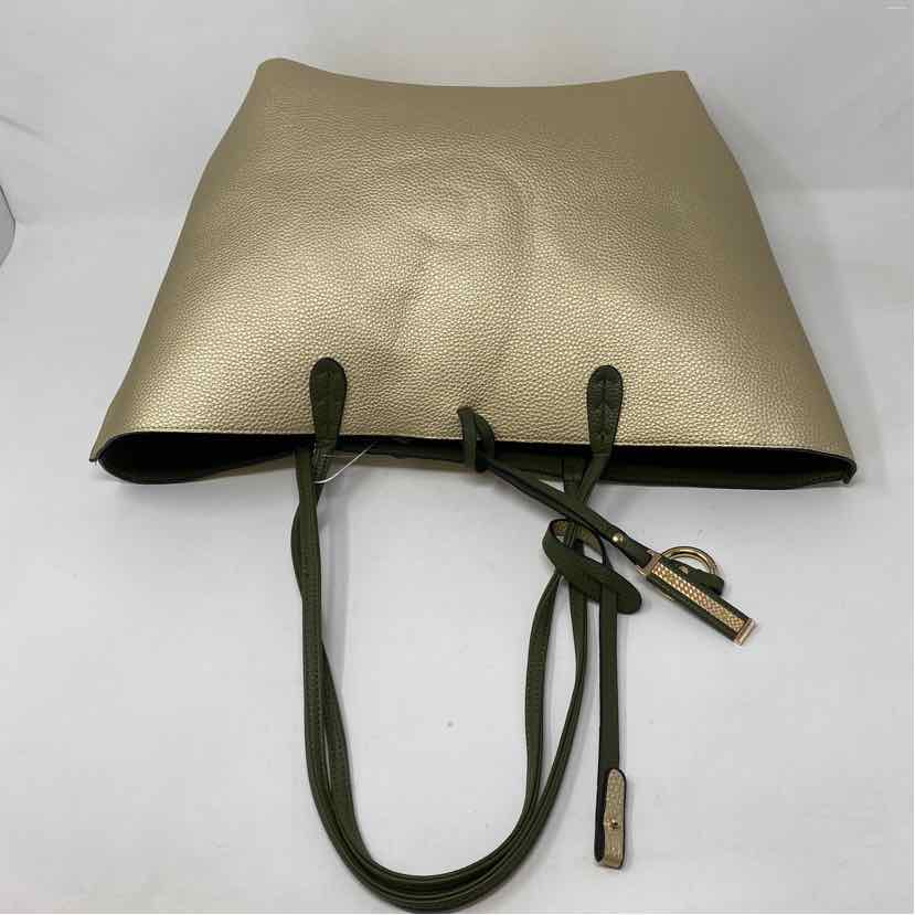 Boutique Olive/Gold faux leather Handbag