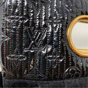 Pre-Owned Louis Vuitton Black Suede Designer Handbag