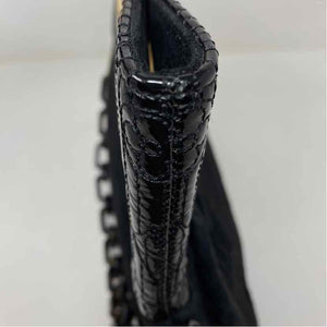 Pre-Owned Louis Vuitton Black Suede Designer Handbag