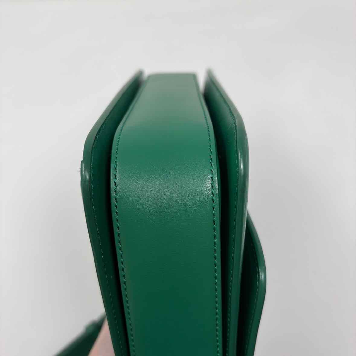 Pre-Owned Saint Laurent Green Leather Designer Handbag