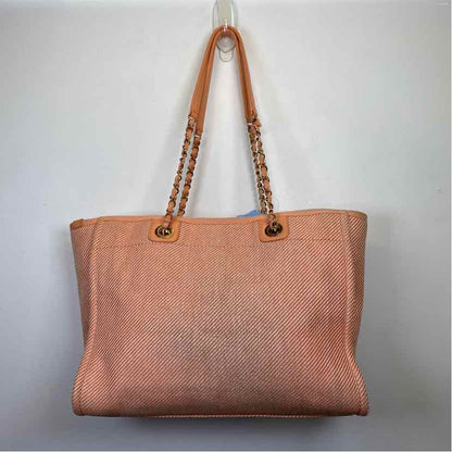 Pre-Owned Chanel Orange Canvas Designer Handbag