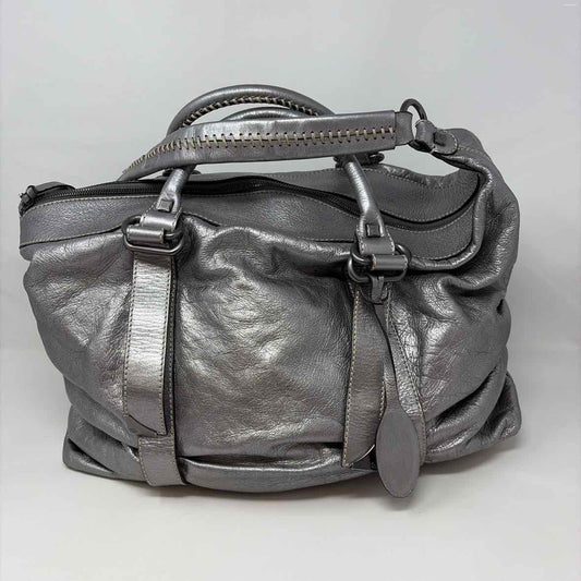 Pre-Owned Frances Cobiadia Silver Leather Handbag