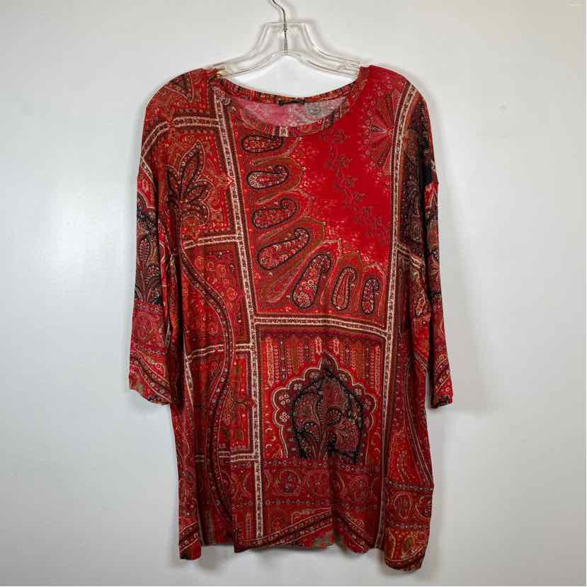 Pre-Owned Size 4/S Etro Red Multi Top