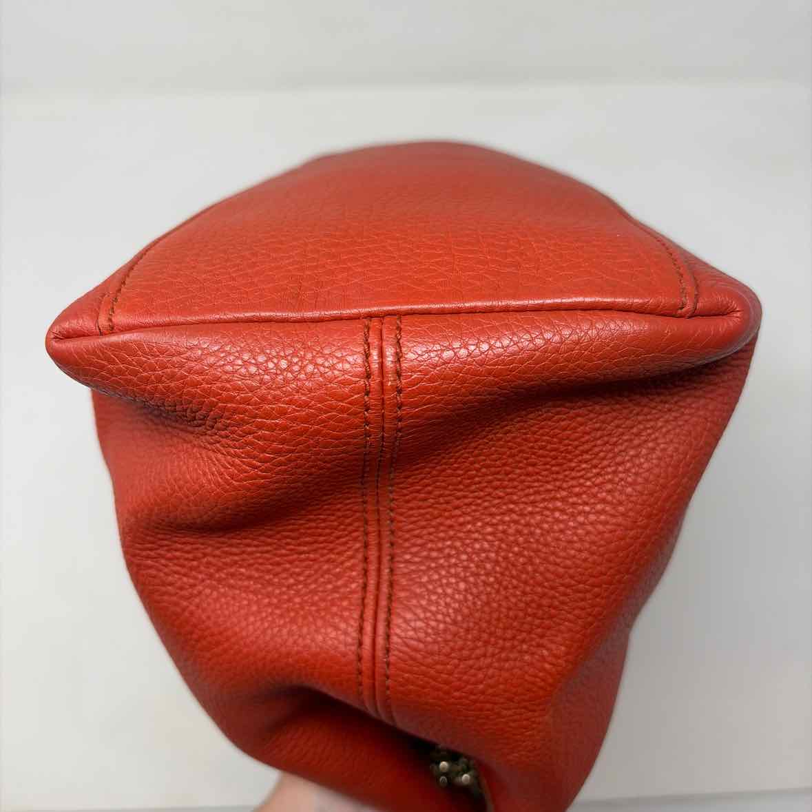 Pre-Owned Gucci Orange Leather Designer Handbag