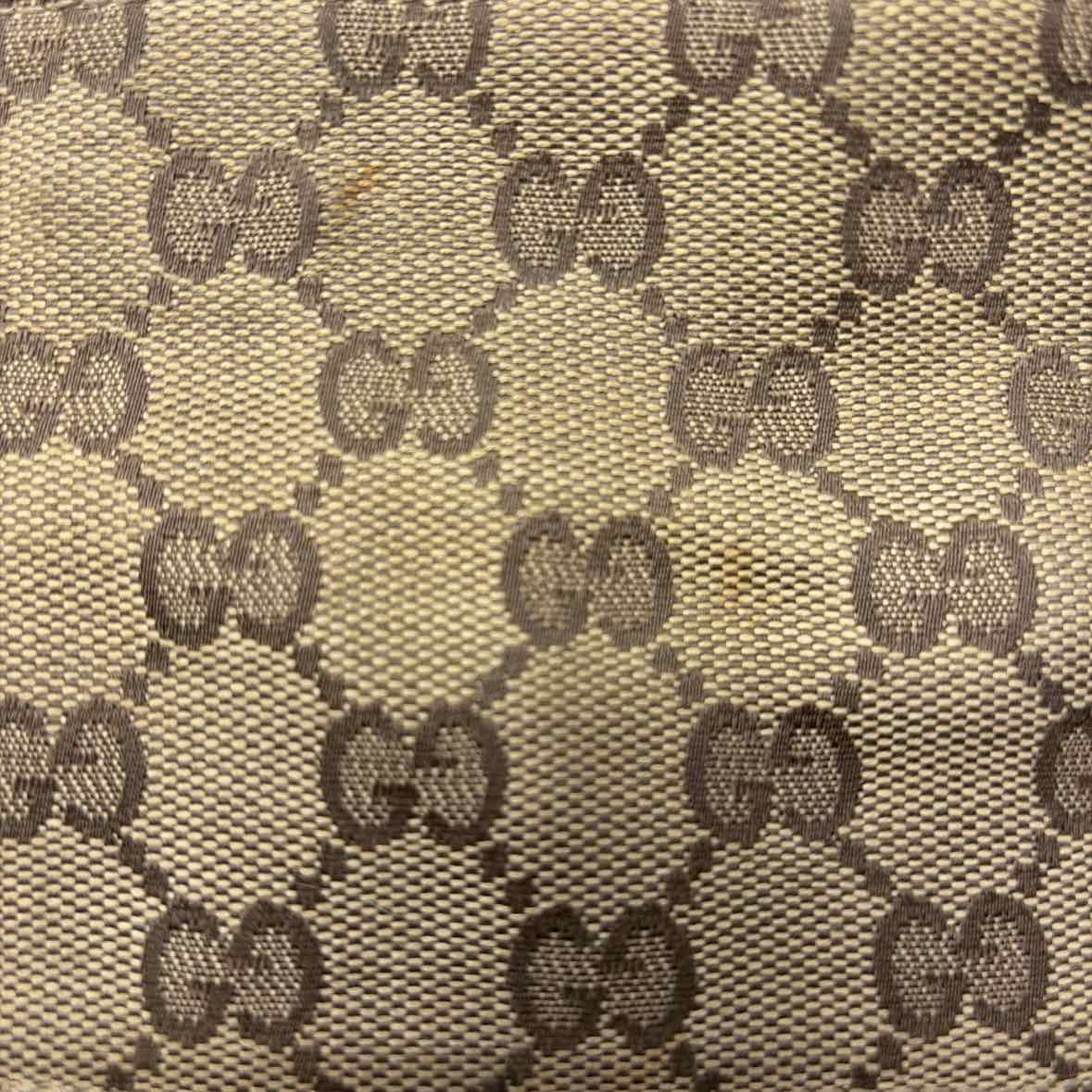 Pre-Owned Gucci Brown Fabric Designer Handbag