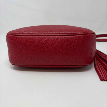 Pre-Owned Gucci Red Leather Designer Handbag