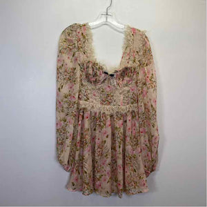 Pre-Owned Size XS For Love & Lemons pink floral Casual Dress