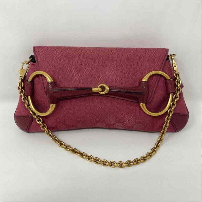 Pre-Owned Gucci Magenta Fabric Designer Handbag
