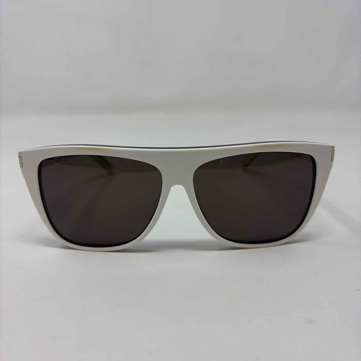 Pre-Owned Saint Laurent White Plastic Designer Sunglasses
