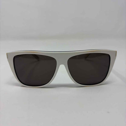 Pre-Owned Saint Laurent White Plastic Designer Sunglasses