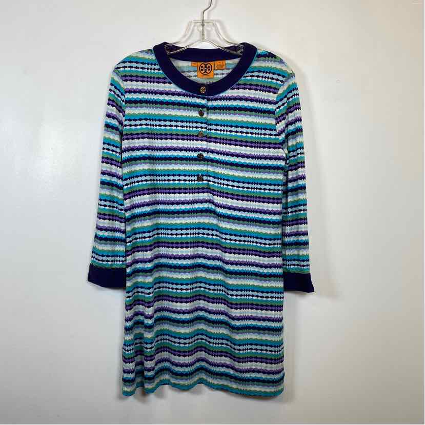 Pre-Owned Size M Tory Burch Purple/Blue Casual Dress