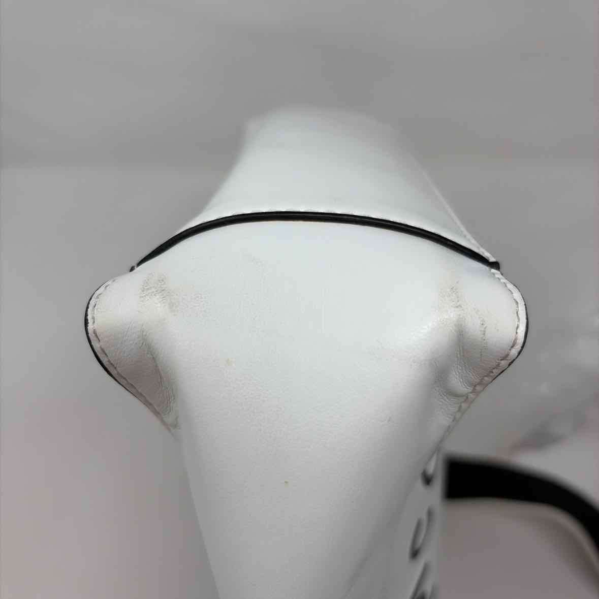 Pre-Owned Stella McCartney White/ Black Leather Designer Handbag