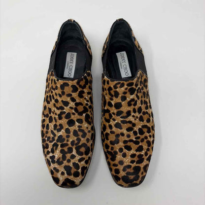 Pre-Owned Jimmy Choo Cheetah Pony Hair Shoe Size 8.5 Designer Shoes