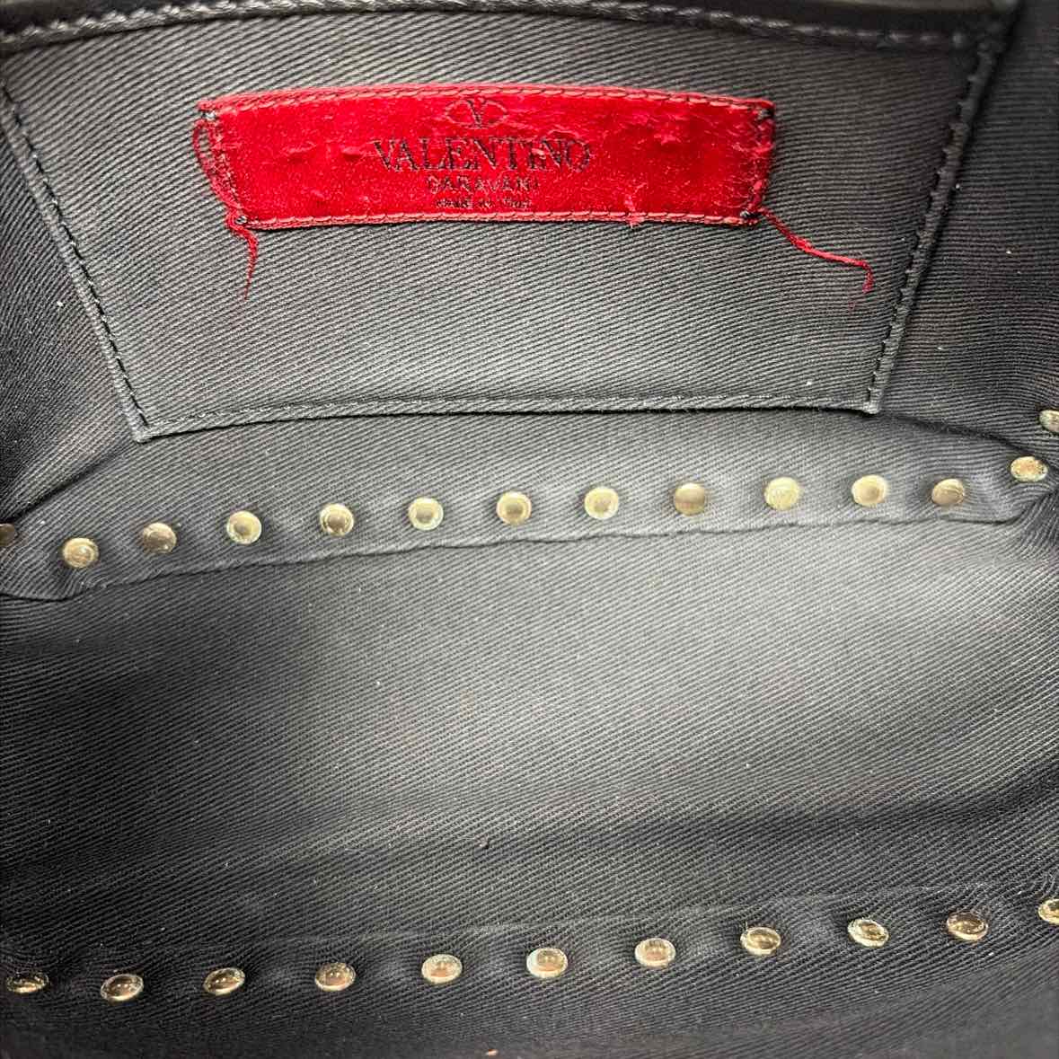 Pre-Owned Valentino Black Leather Designer Handbag