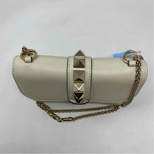 Pre-Owned Valentino Cream Leather Designer Handbag