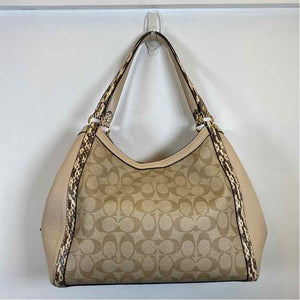 Pre-Owned Coach Cream Canvas Handbag