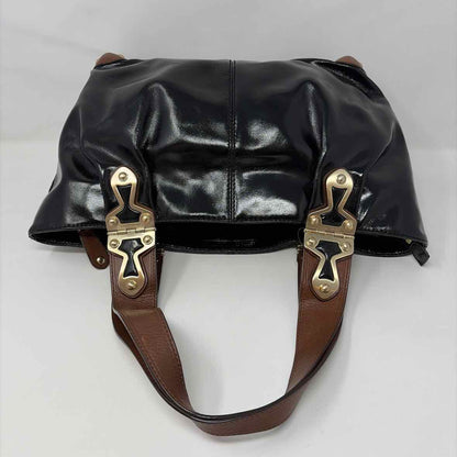 Pre-Owned Michael Kors Black/Brown Patent Handbag
