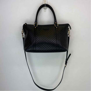 Pre-Owned Gucci Black Leather Designer Handbag