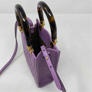 Pre-Owned Fendi Purple Leather Designer Handbag