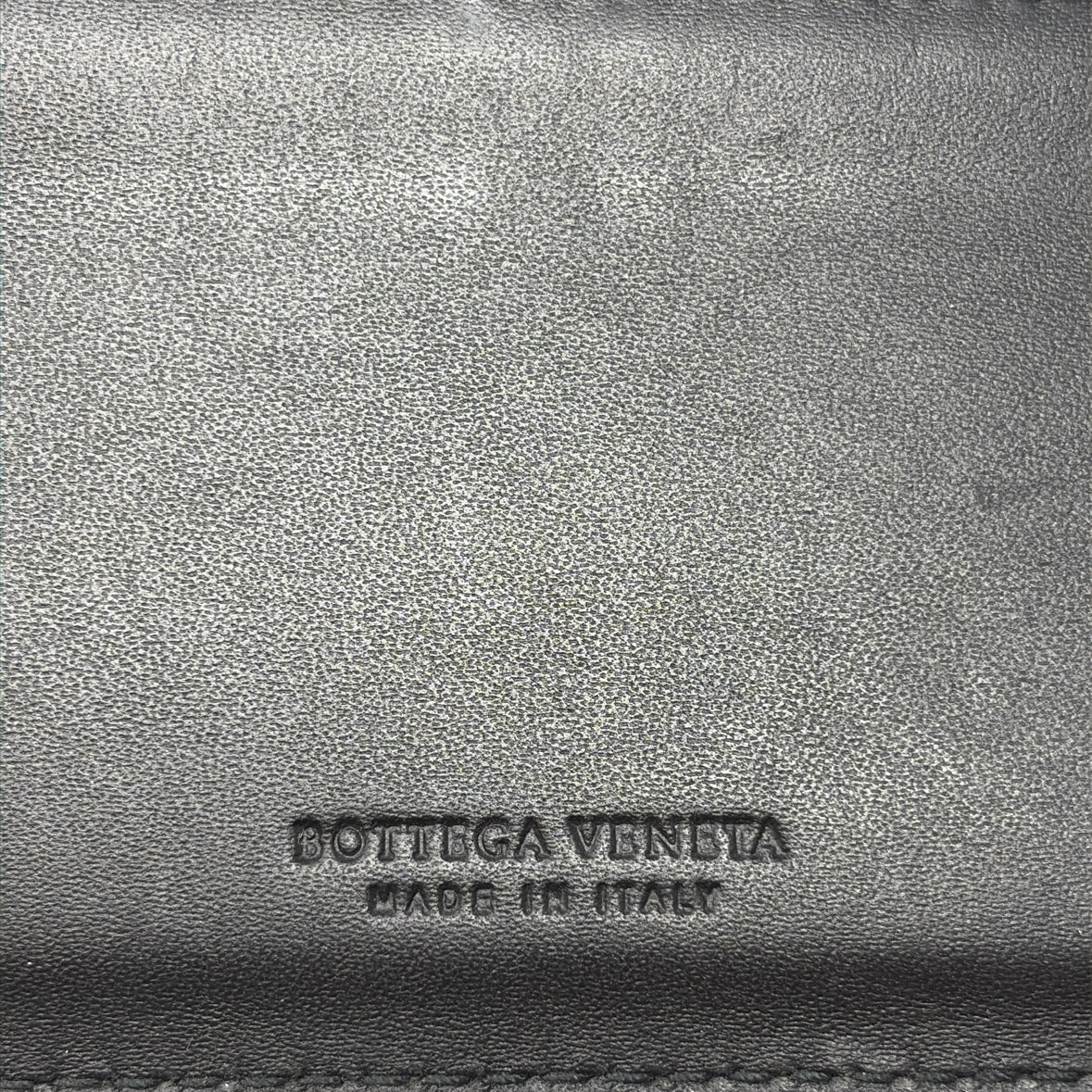 Pre-Owned Bottega Veneta Black Leather Designer Wallet