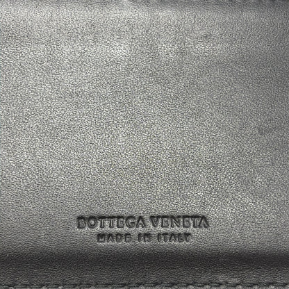 Pre-Owned Bottega Veneta Black Leather Designer Wallet