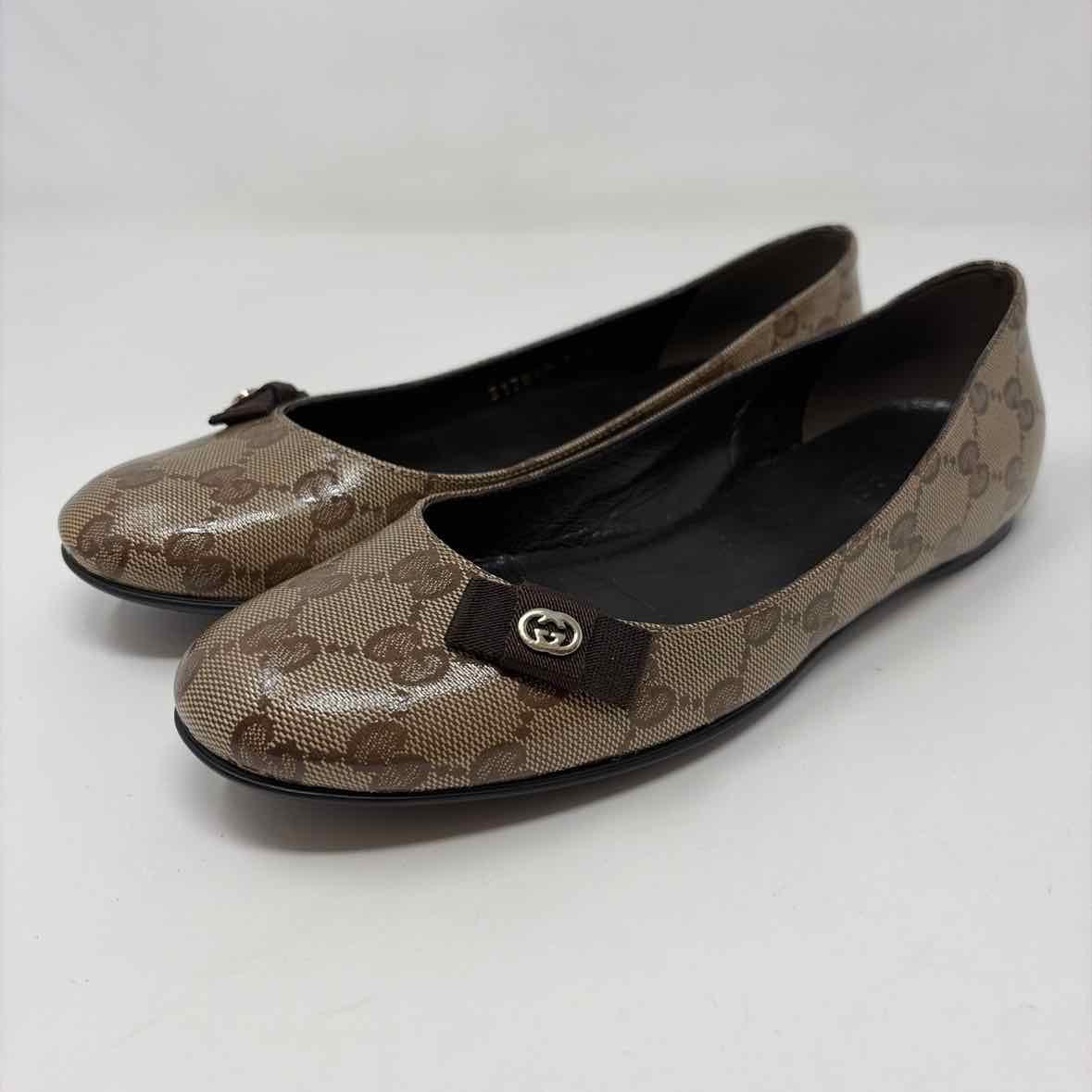 Pre-Owned Gucci Monogram Canvas Shoe Size 5 Designer Shoes