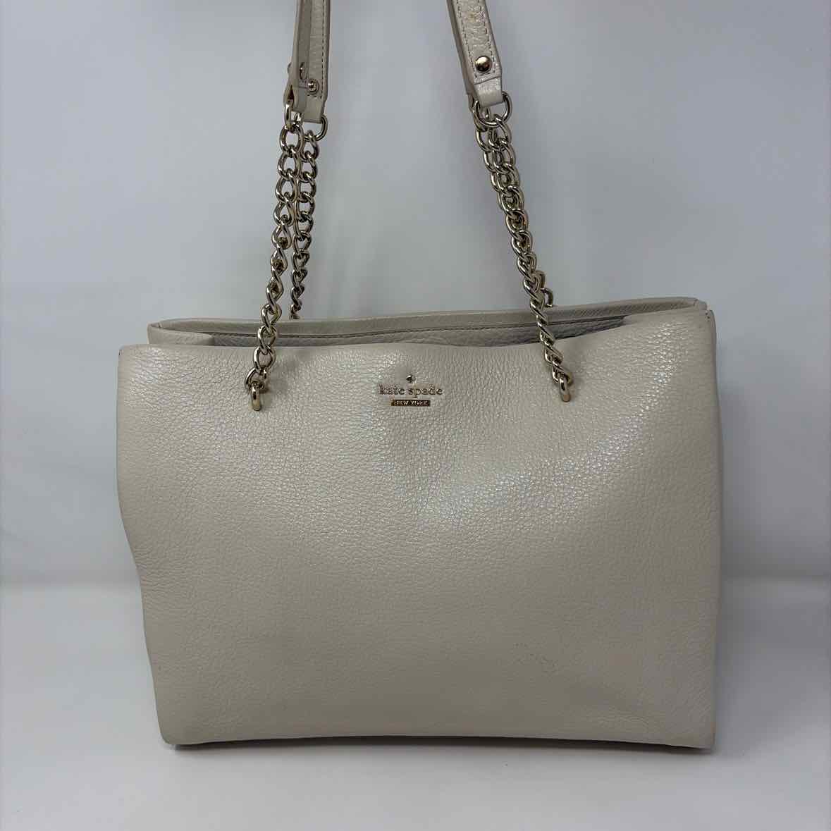 Pre-Owned Kate Spade Cream Leather Handbag