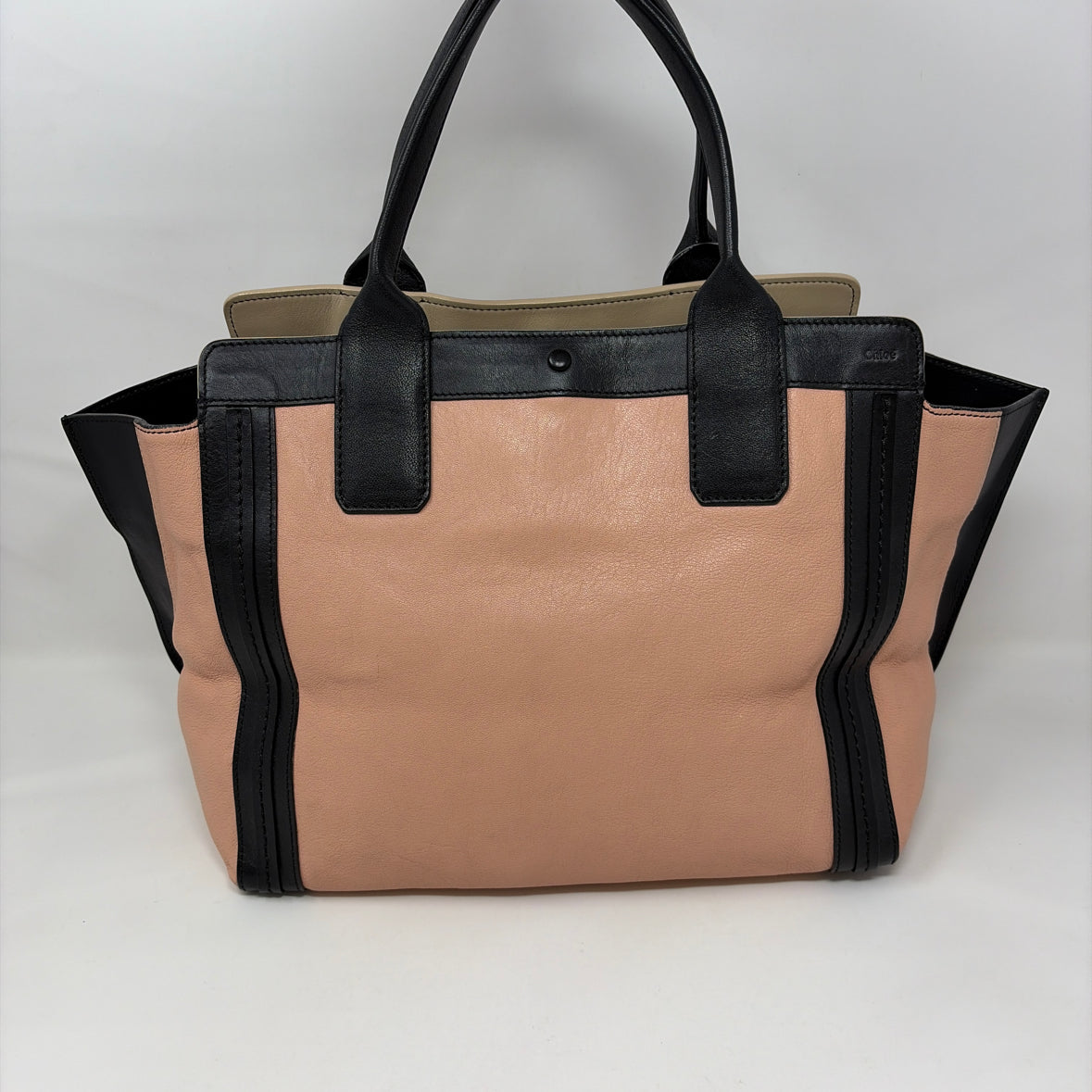 Pre-Owned Chloe Pink/Black Leather Designer Handbag