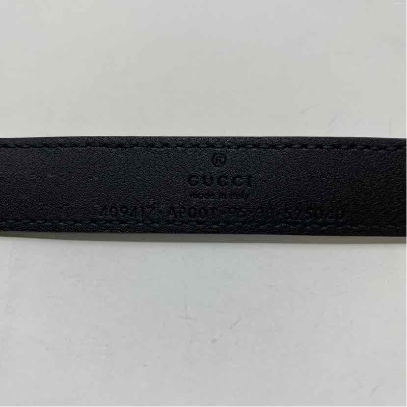 Pre-Owned Gucci Black Leather Designer Belt