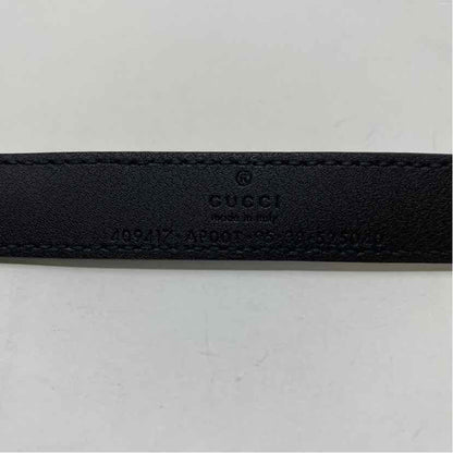 Pre-Owned Gucci Black Leather Designer Belt