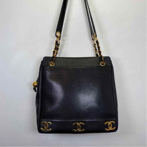 Pre-Owned Chanel Black Leather Designer Handbag