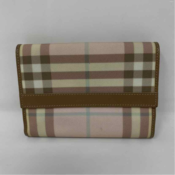 Pre-Owned Burberry Plaid Coated Canvas Designer Wallet