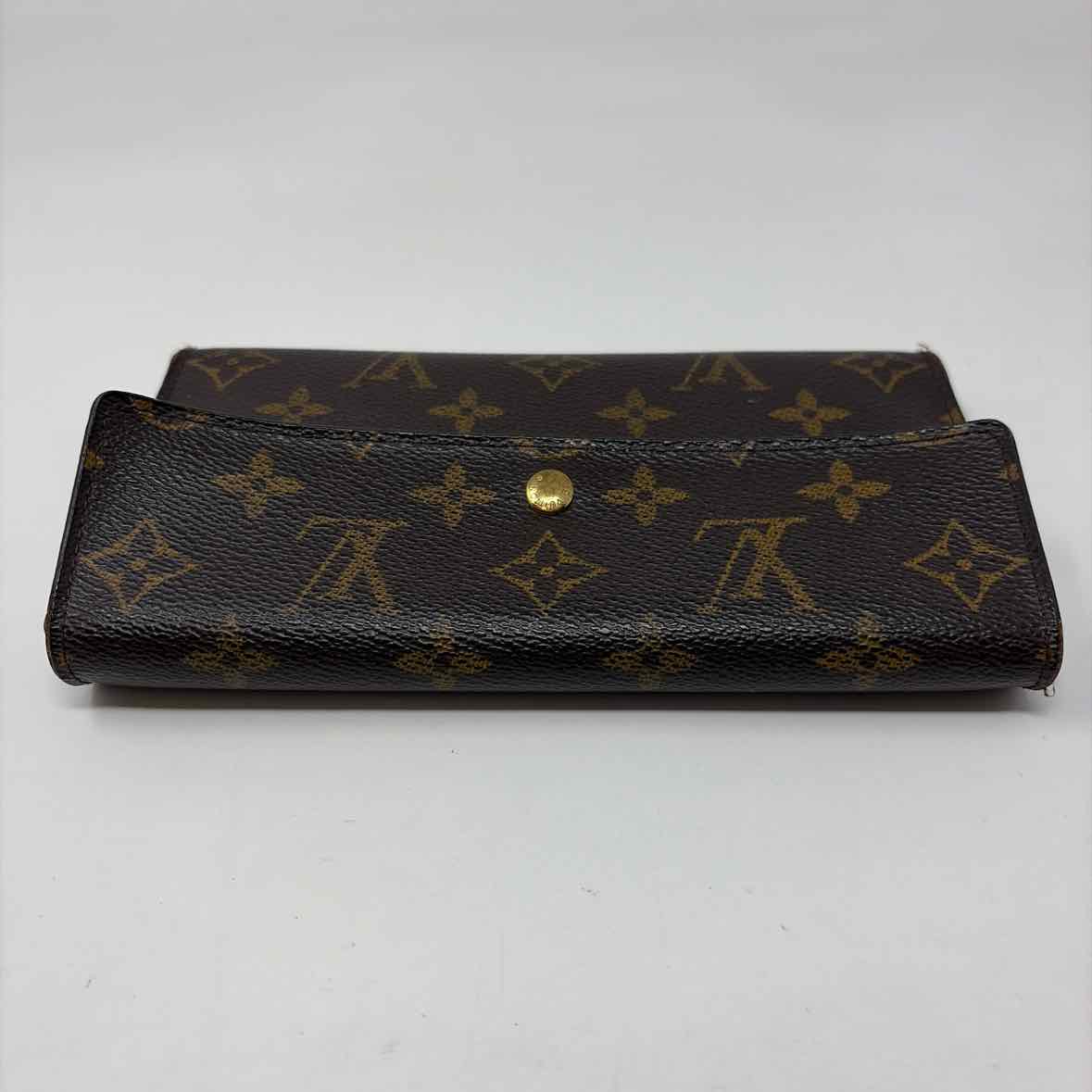 Pre-Owned Louis Vuitton Brown Coated Canvas Designer Wallet