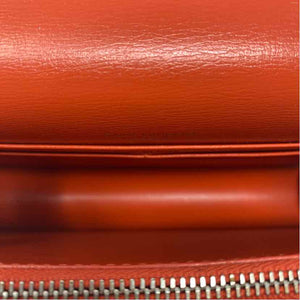Pre-Owned Saint Laurent Orange Leather Designer Handbag