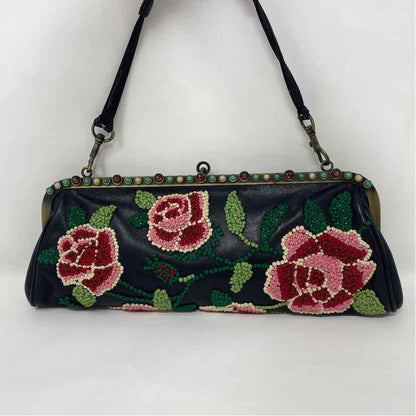 Pre-Owned Isabel Fiore Black Floral faux leather Handbag